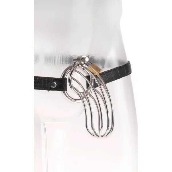 Fetish Fantasy Extreme Steel Chastity Cock Cage Belt