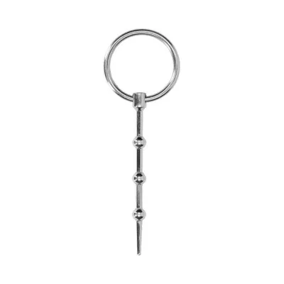 Ouch Urethral Sounding Metal Plug Beaded 6 Mm