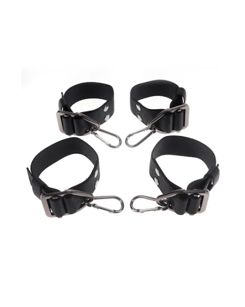 Sir Richards Command Hogtie And Collar Set - Black