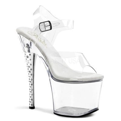 DIAMOND 708 7 RS Imbedded Heel Ankle Strap Platform Sandal