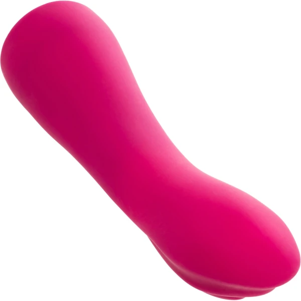 Gem Vibe Collection 7" Curve Rechargeable Waterproof Silicone G-Spot Vibrator By CalExotics - Pink