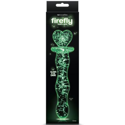 7 5 Glowing Heart Glass Dildo