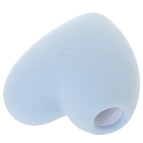 Satisfyer Cutie Heart Pressure Wave Rechargeable Waterproof Clitoral Stimulator - Blue