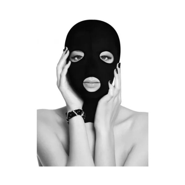 Ouch! Black & White Subversion Mask With Open Mouth And Eye Black