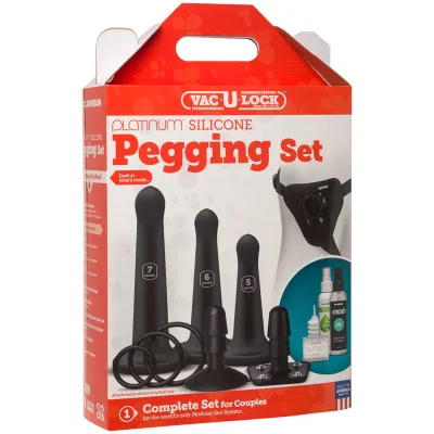 Vac U Lock Silicone Pegging Set Black