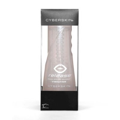 Cyberskin Release Deep Throat Stroker Vibrating Clear