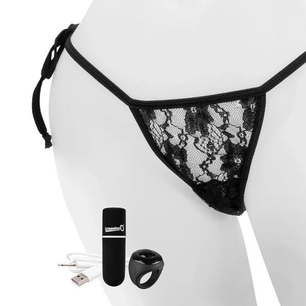 Charged My Secret Rechargeable 10 Function Remote Control Panty Vibe By Screaming O - Red