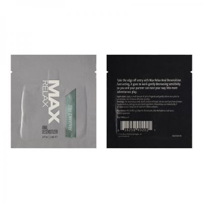 Max Relax Anal Desensitizer Foil 2 Ml 24 Pc polybag