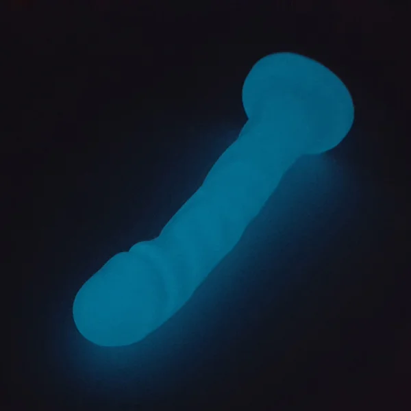 Dr. Manhattan Silicone Glow-In-The-Dark Dildo By Uberrime