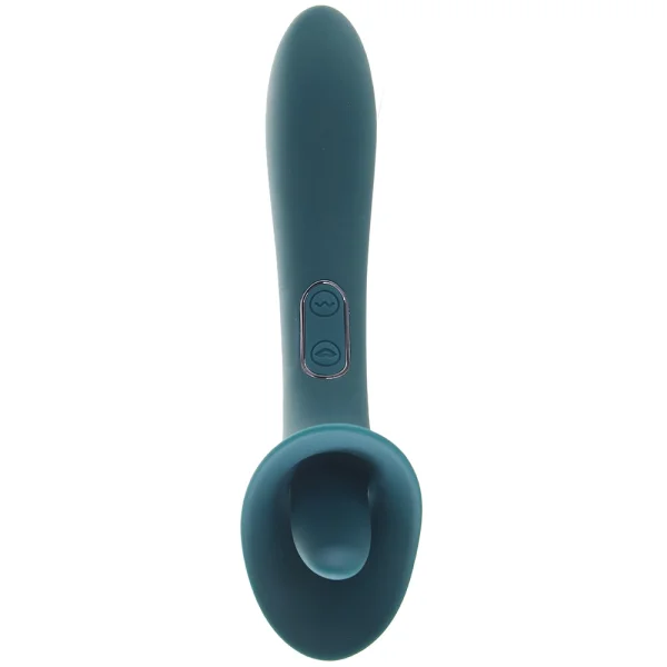 Playboy Pleasure True Indulgence Rechargeable Silicone Double Ended Tongue Stroking Vibrator - Teal