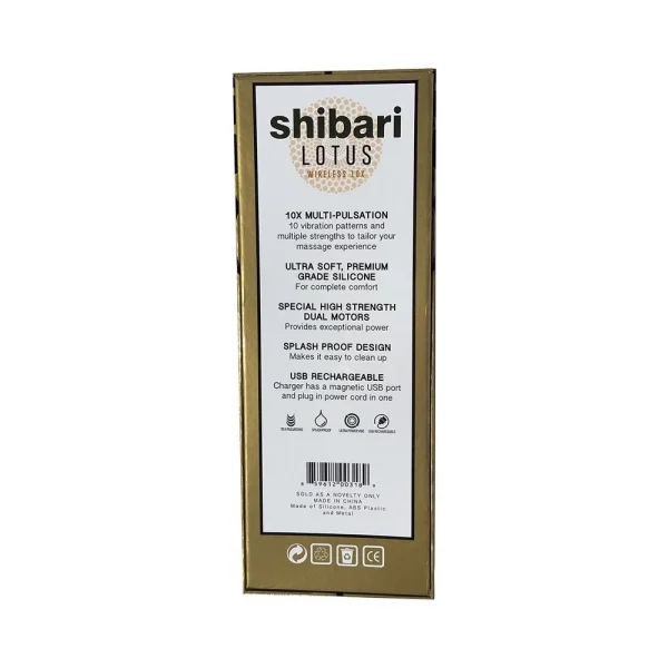 Shibari Luxury Lotus Silicone Vibe 10 Function Usb Rechargeable Waterproof Black — image 12 of 12