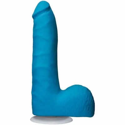 American Pop Revolution Ultraskyn 7 inch Dong w Balls Suction Cup Blue