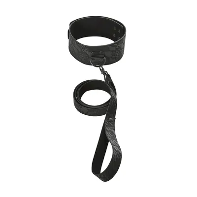 Sincerely Locking Lace Collar Leash Black