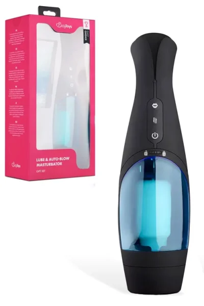 Easy Choice Auto-Blow - 10.8" Thrusting Masturbator & Lube Gift Set