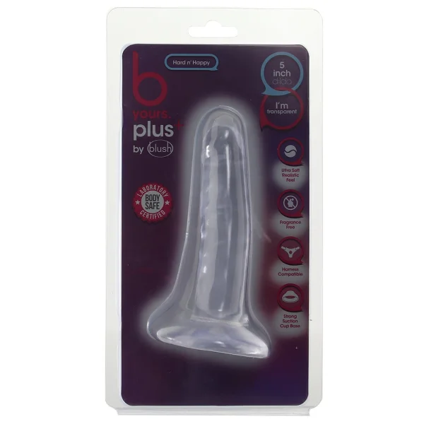 B Yours Plus Hard n’ Happy 5 Inch Jelly Dildo