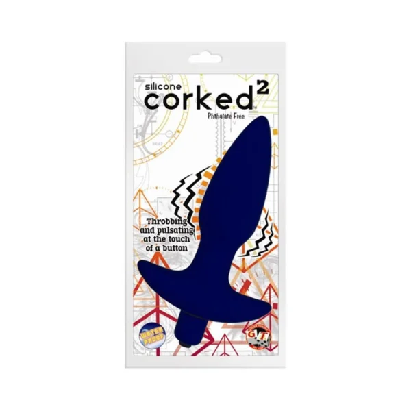 Corked 2 Medium Blue Butt Plug — image 4 of 4