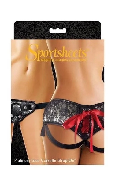 Platinum Lace Corsette Strap On