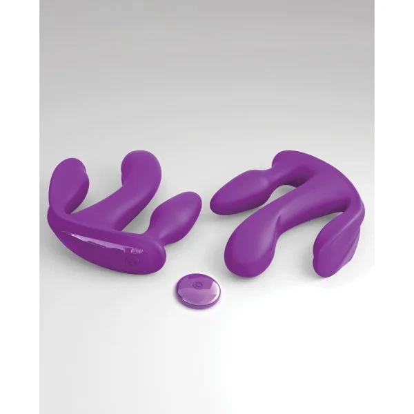 Threesome Total Ecstay Silicone Vibrator - Purple