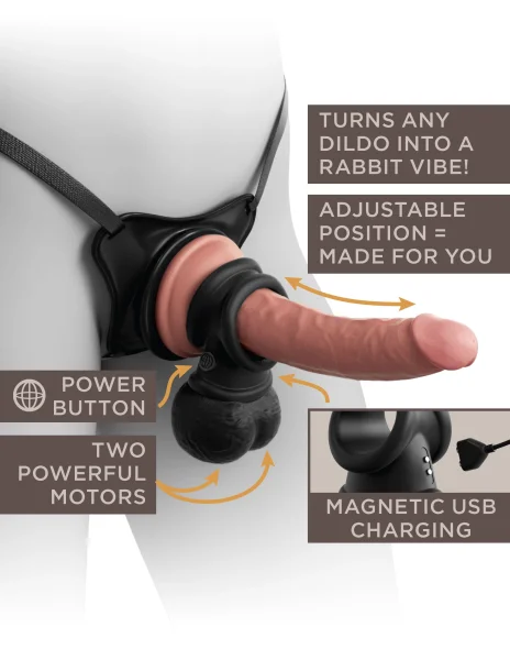 King Cock Elite - the Crown Jewels - Vibrating  Vibrating Silicone Swinging Balls