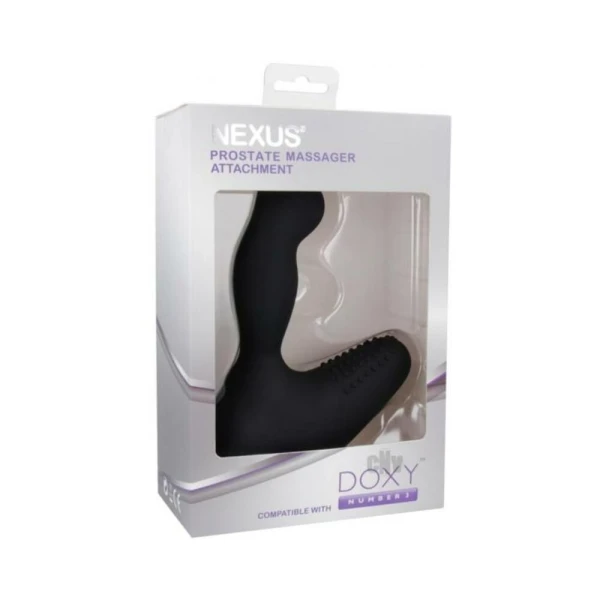 Prostate Massagers: Doxy 3 Silicone Prostate Wand Attachment Black
