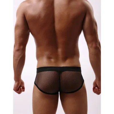 Bondara Man Black Fishnet Briefs