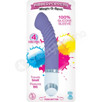 Ribbed Poppers Magic G spot Purple Vibrator