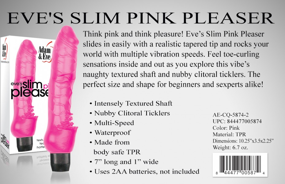 Adam & Eve Eve's Slim Pink Pleaser
