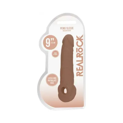 Real Rock Penis Extender With Rings 9 22 Cm Mocha