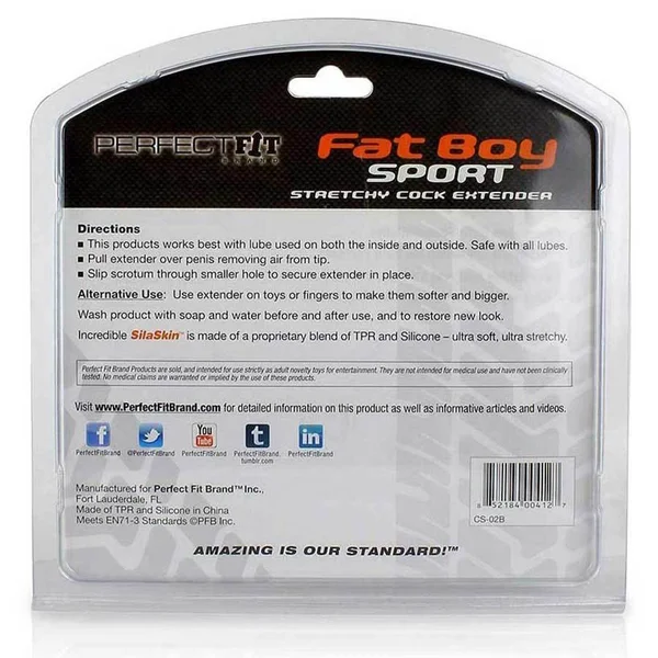 Penis Extension Sleeve Fat Boy Sport Thick Black 6 Inch Cock Sheath — image 6 of 6