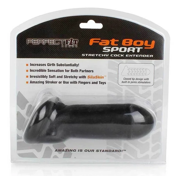 Penis Extension Sleeve Fat Boy Sport Thick Black 6 Inch Cock Sheath — image 5 of 6