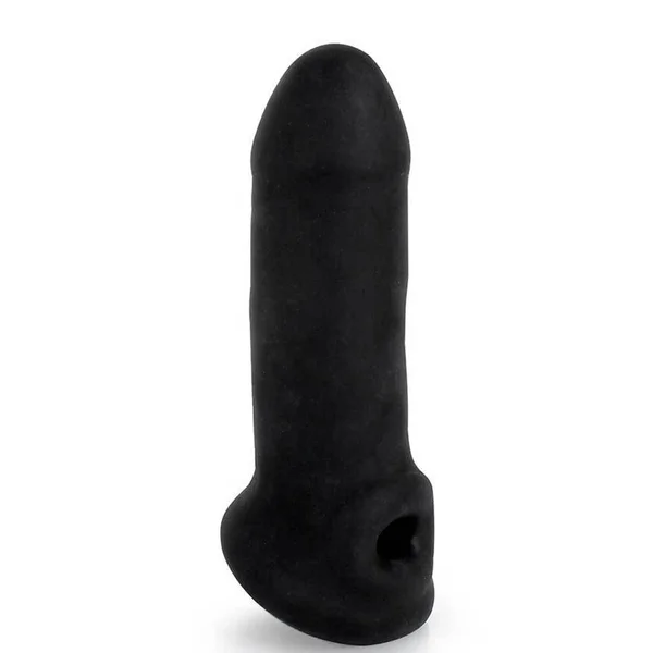 Penis Extension Sleeve Fat Boy Thin Black 6 Inch Cock Sheath — image 4 of 6