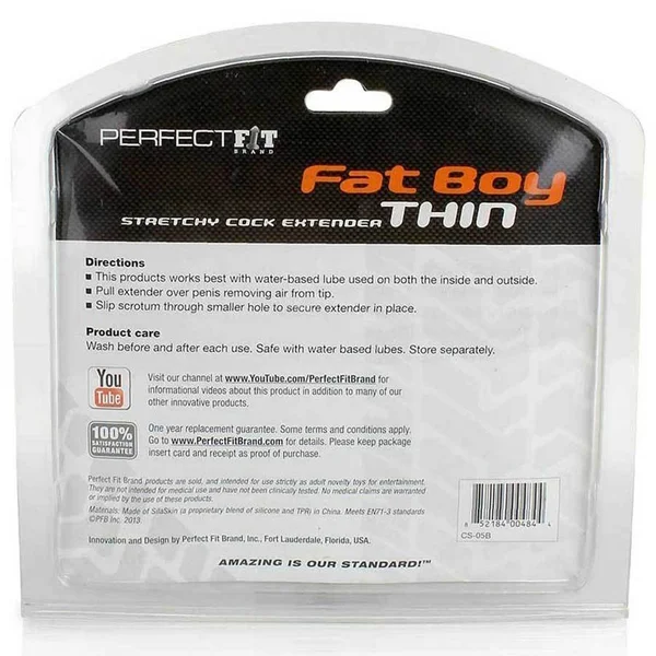 Penis Extension Sleeve Fat Boy Thin Black 6 Inch Cock Sheath — image 6 of 6