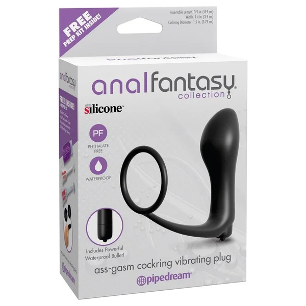 Anal Fantasy Collection Ass Gasm - Vibrating Cock Ring &amp; Butt Plug — image 11 of 14