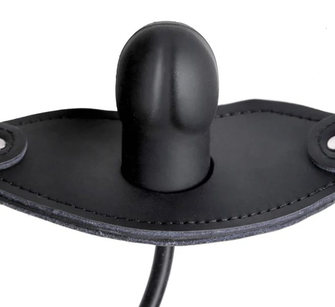 Silencer Inflatable Locking Penis Gag - Black