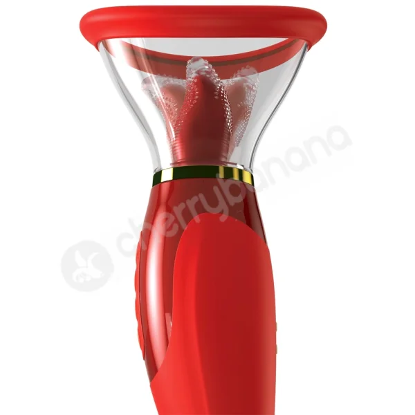 Fantasy For Her Ultimate Pleasure 24K Gold Luxury Edition Pussy Pump & Tongue Vibrator Set