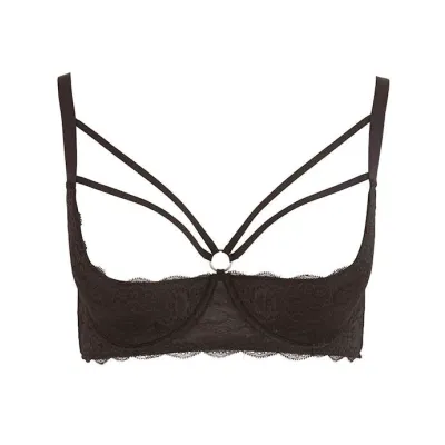 Underwired Shelf Bra Black 18 32