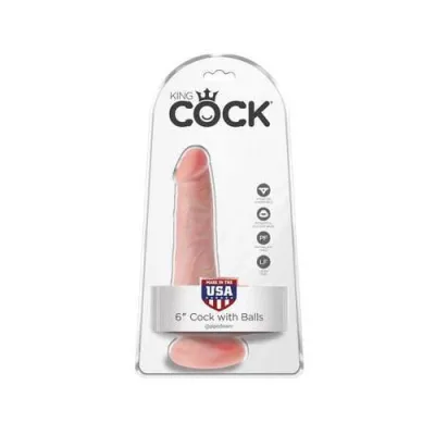 King Cock 6 Cock With Balls Light