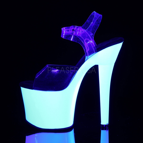 7 inches Heel, 3 1/4 inches PF UV Reactive Ankle Strap Sandal — image 7 of 8