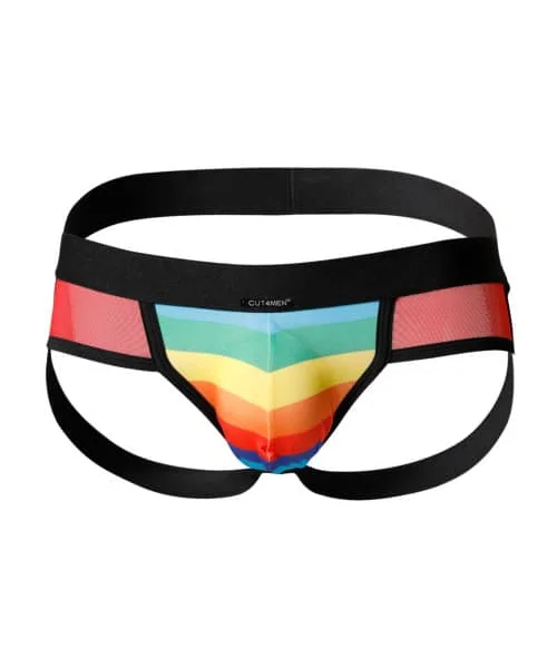 C4M Mixed Jockstrap Rainbow Large