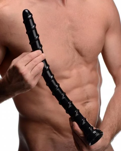 Hosed 18 Inches Swirl Anal Snake Black — image 5 of 8