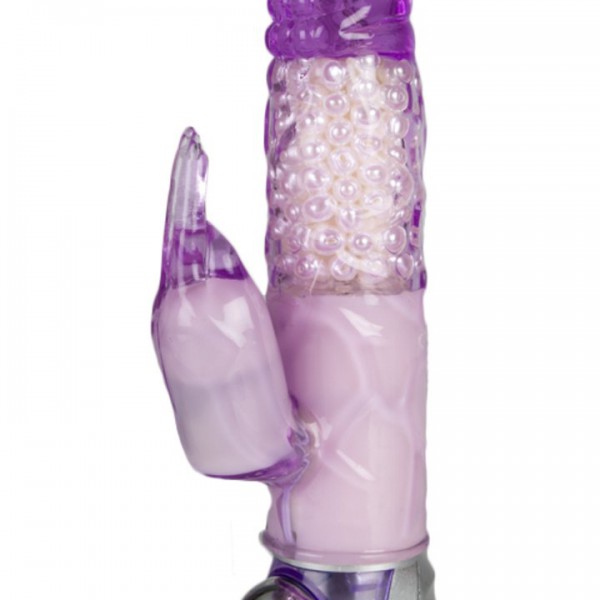 Jelly Jewel Purple Pearl Rotating Rabbit Vibrator — image 4 of 5