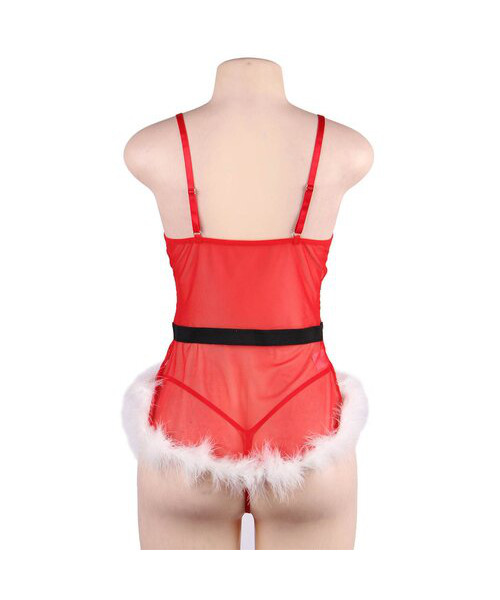 Bondara Flirt Santa Baby Red Lace Chemise And G-String — image 5 of 6