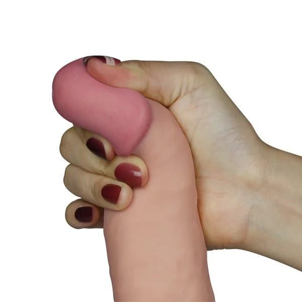Lovetoy The Ultra Soft Dude 8.8 Inch Vibrating Curved Dildo
