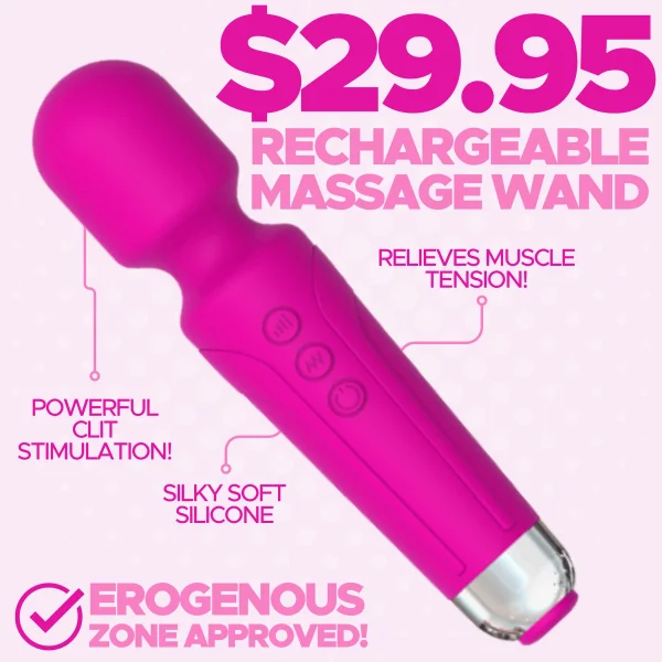 $1.99 Silicone Power Wand Massager - Add To Your Cart!