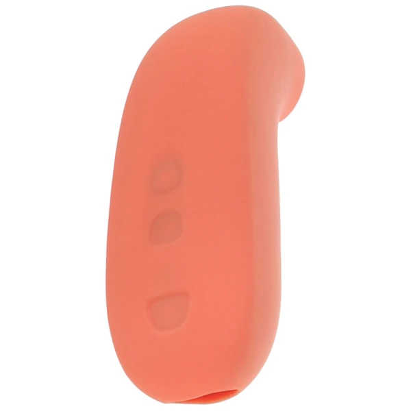 AER Silicone Rechargeable Waterproof Pressure Wave Suction Toy By Dame - Papaya