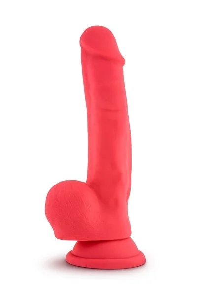 Ruse Shimmy Silicone Suction Cup Dildo by Blush Novelties - Cerise
