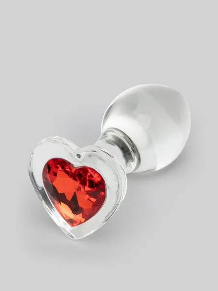 Lovehoney Sensual Glass Jewelled Heart Butt Plug 3 Inch — image 6 of 6