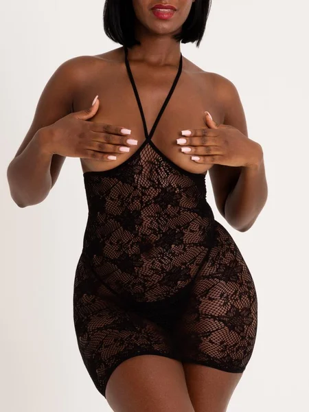 Lovehoney Treasure Chest Black Lace Mini Dress — image 5 of 5