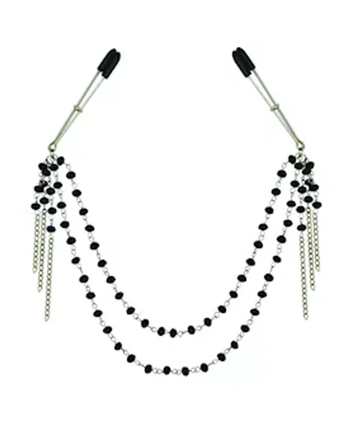Sportsheets Midnight  Jeweled Nipple Clips - Black — image 2 of 2