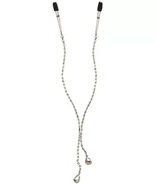 Sportsheets Nipple Clamps With Teardrop Crystals - Silver — image 5 of 6